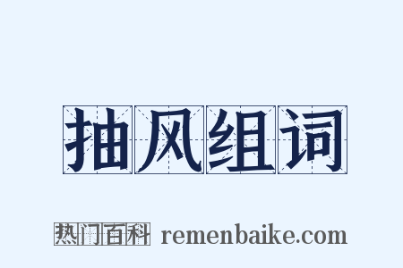 抽风组词是什么意思的图片